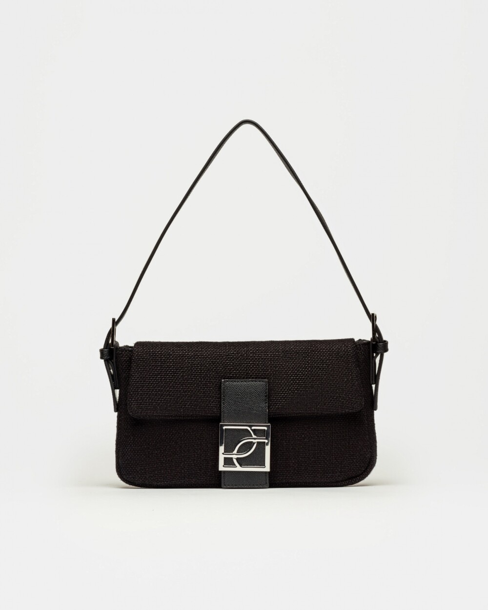 Cartera al hombro Signature en canvas Negro