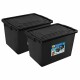 Set x2 caja organizadora 56 lts NEGRO