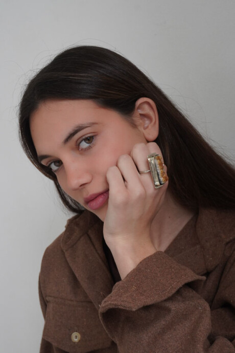 Stone Ring Alpaca Caramel