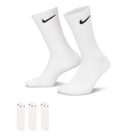 Medias Nike Everyday Media larga 3-Pack Unisex Blanco