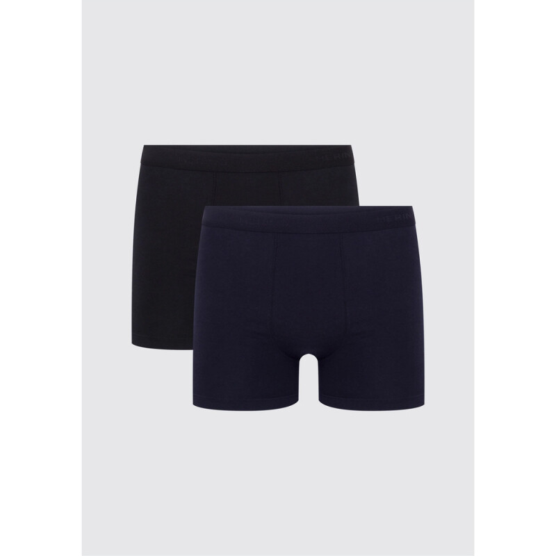 KIT COM 2 CUECAS BOXER PRETO/AZUL