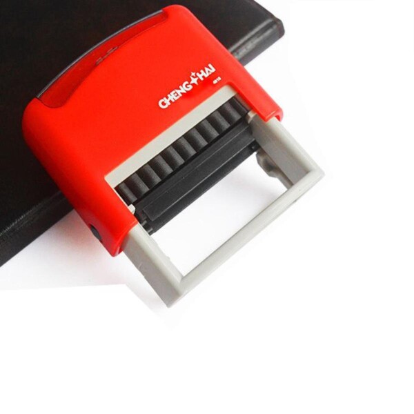 Kit Sello Personalizable Telas Objetos Ropa Textil Tinta Variante Color Rojo