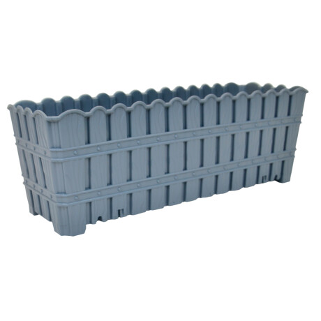 Maceta de balcón 40 cm simil bambú GRIS