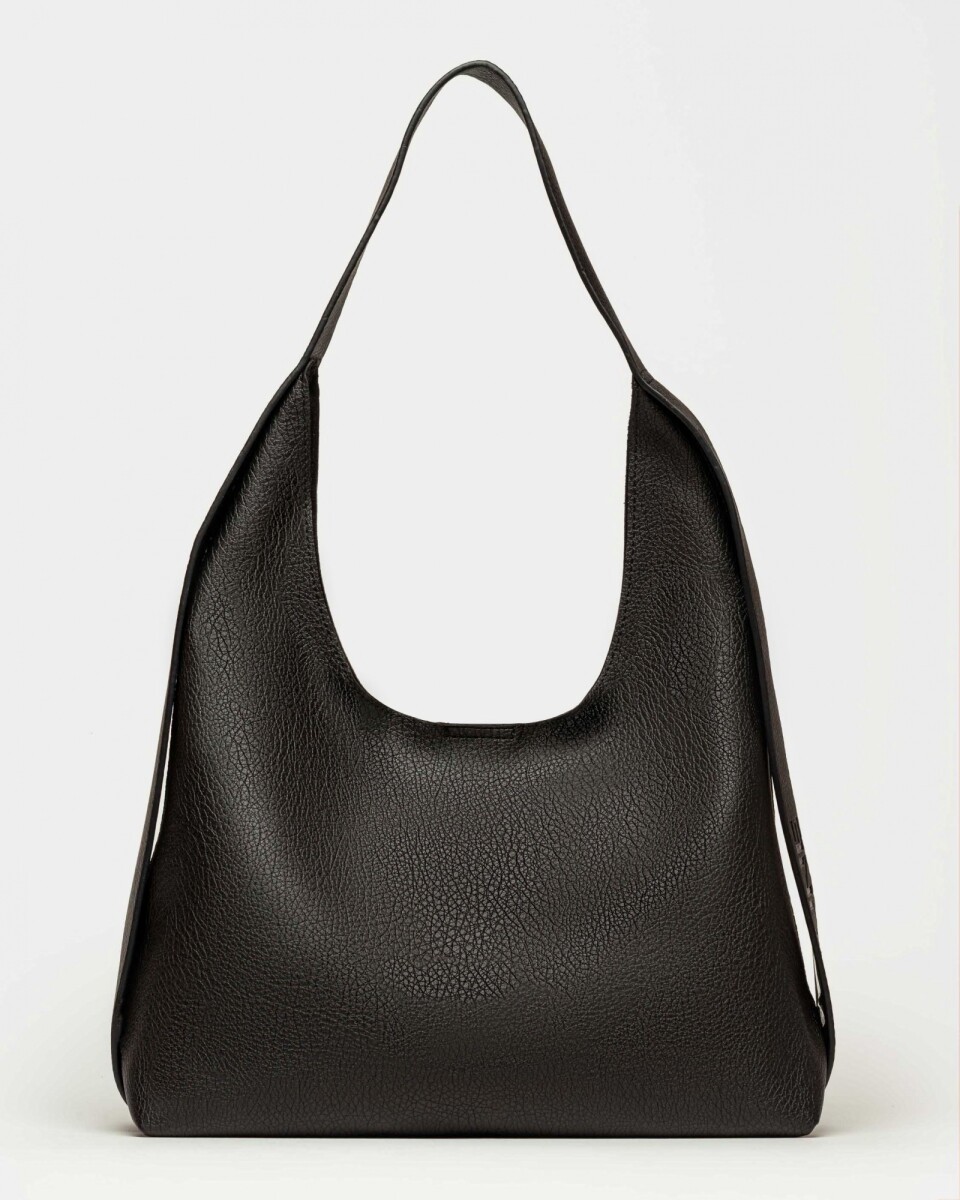 Bolso Heather en efecto cuero graneado - Negro 