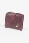 Tarjetero monedero con broche bordo
