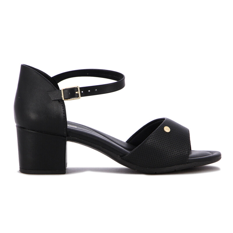 Sandalia Mujer Comfortflex Tira Ancha Con Pulsera Negro