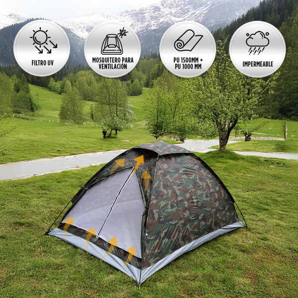 Carpa Iglú Para Camping Autoarmable Para 2 Personas Con Mosquitero 200x150 Carpa Iglú Para Camping Autoarmable Para 2 Personas Con Mosquitero 200x150