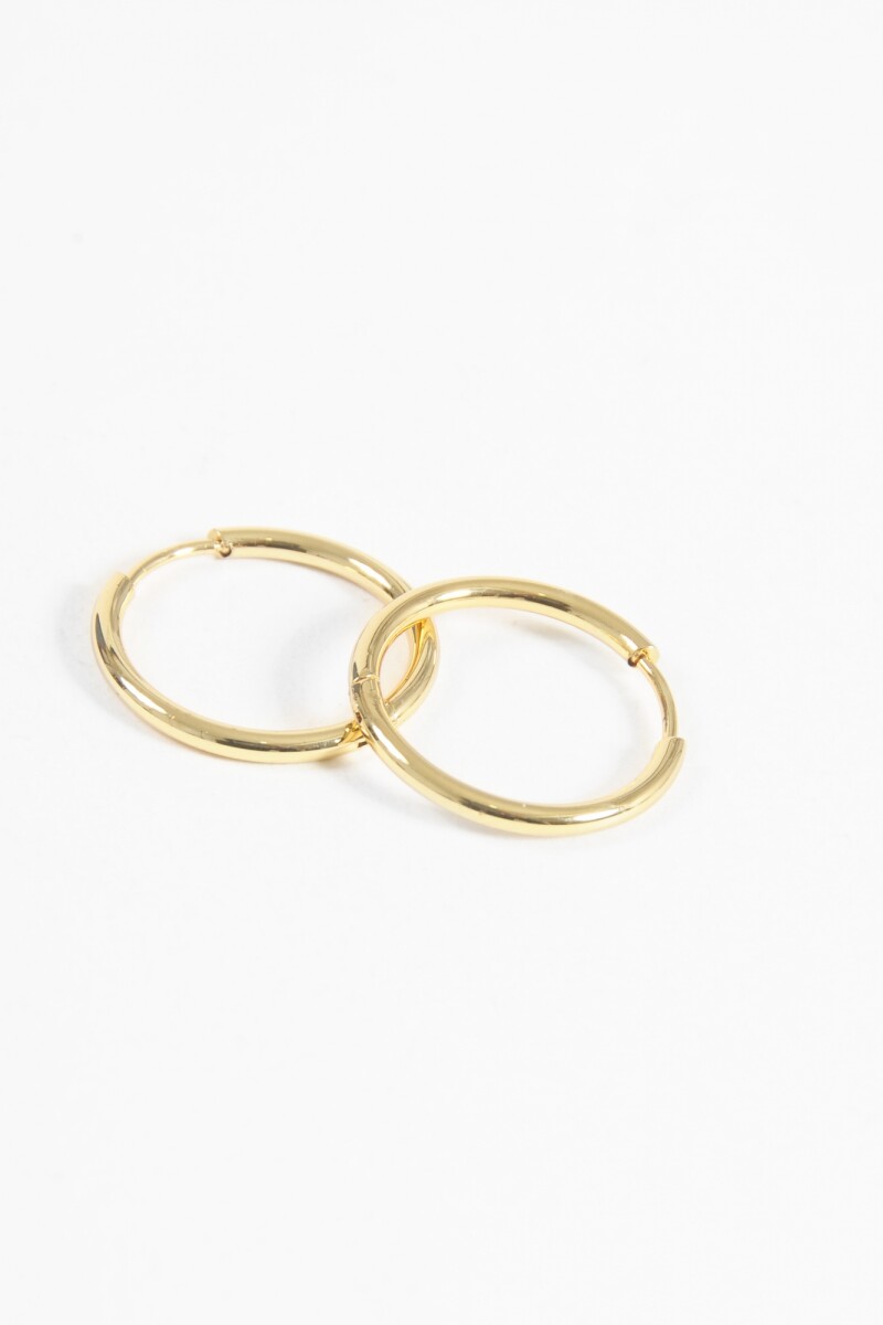 Aros acero medium dorado