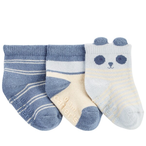 set X3 medias Carters Panda celeste pastel set X3 medias Carters Panda celeste pastel