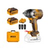 LLAVE DE IMPACTO 850NM 20V CON 2 BAT CARG VALIJA INGCO Llave De Impacto 850nm 20v Con 2 Bat Carg Valija Ingco