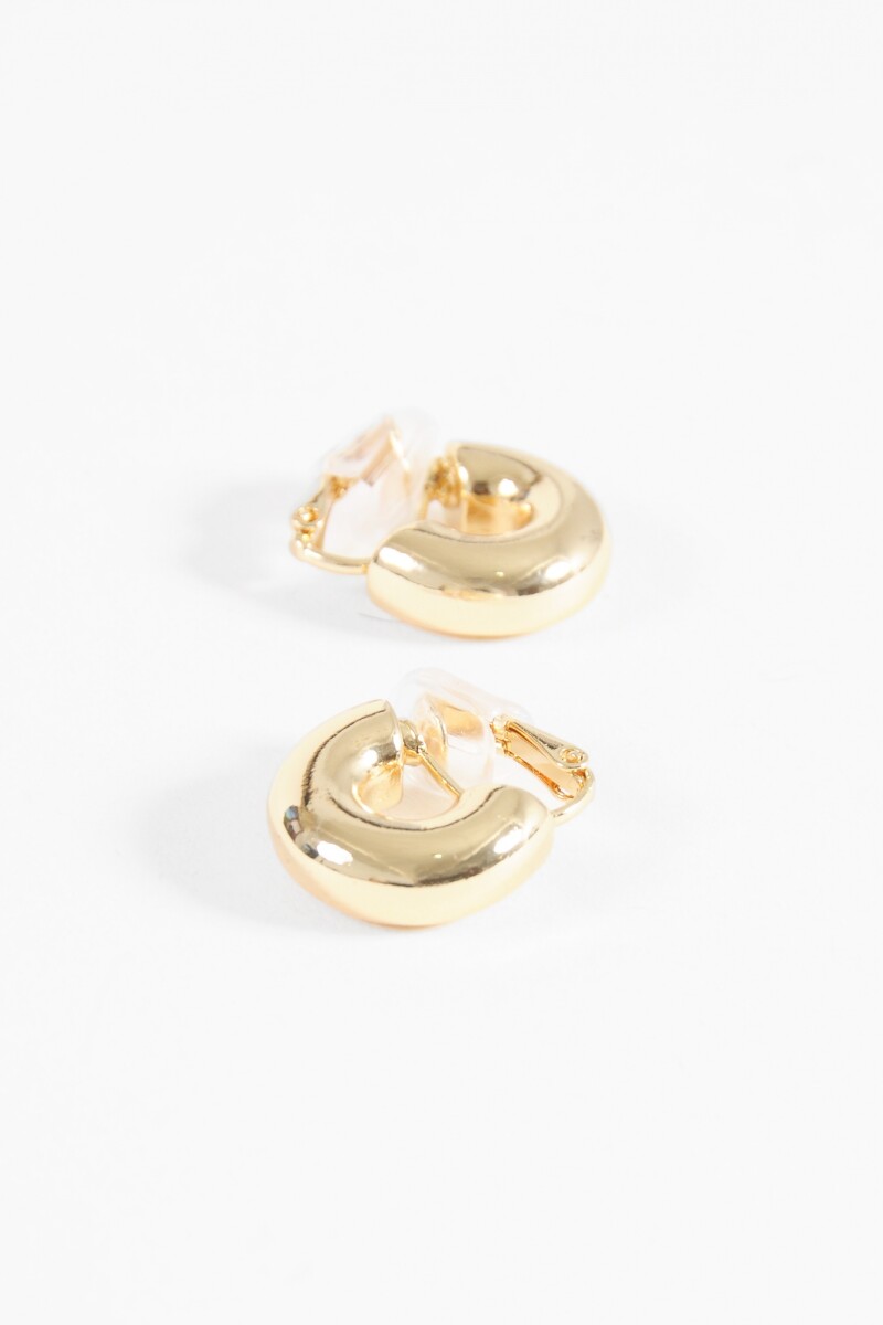Aros clip bold dorado