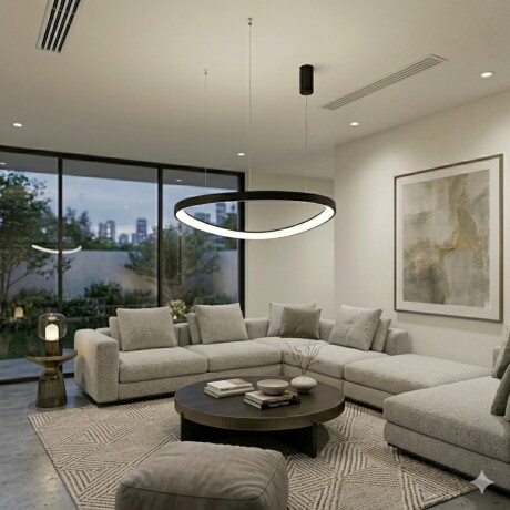 Luminaria Led Diseño triangular Dimerizable 60W, 85cm MARRÓN CAFÉ