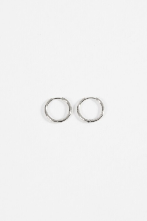 Aros acero small plateado