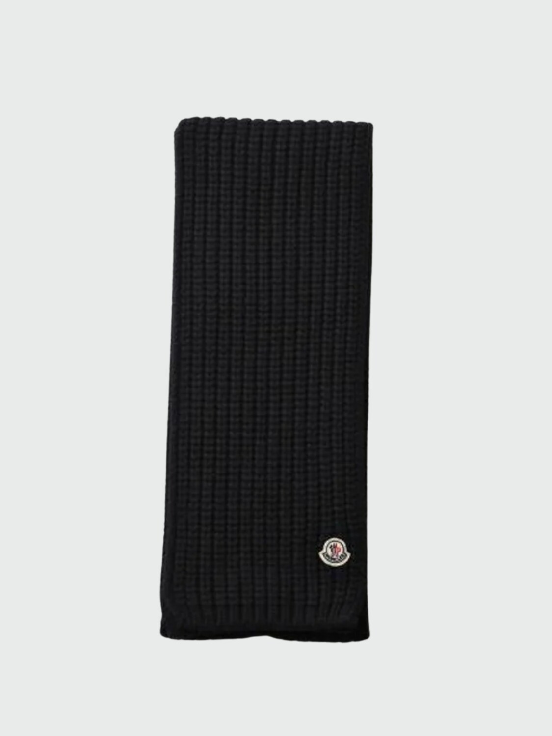MONCLER - Bufanda de cachemir acanalada Negro