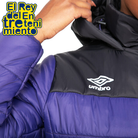 Campera Umbro C/ Capucha Abrigo Impermeable P/ Dama Violeta