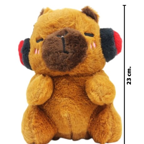 Peluche Capibara con Auriculares 23CM 001