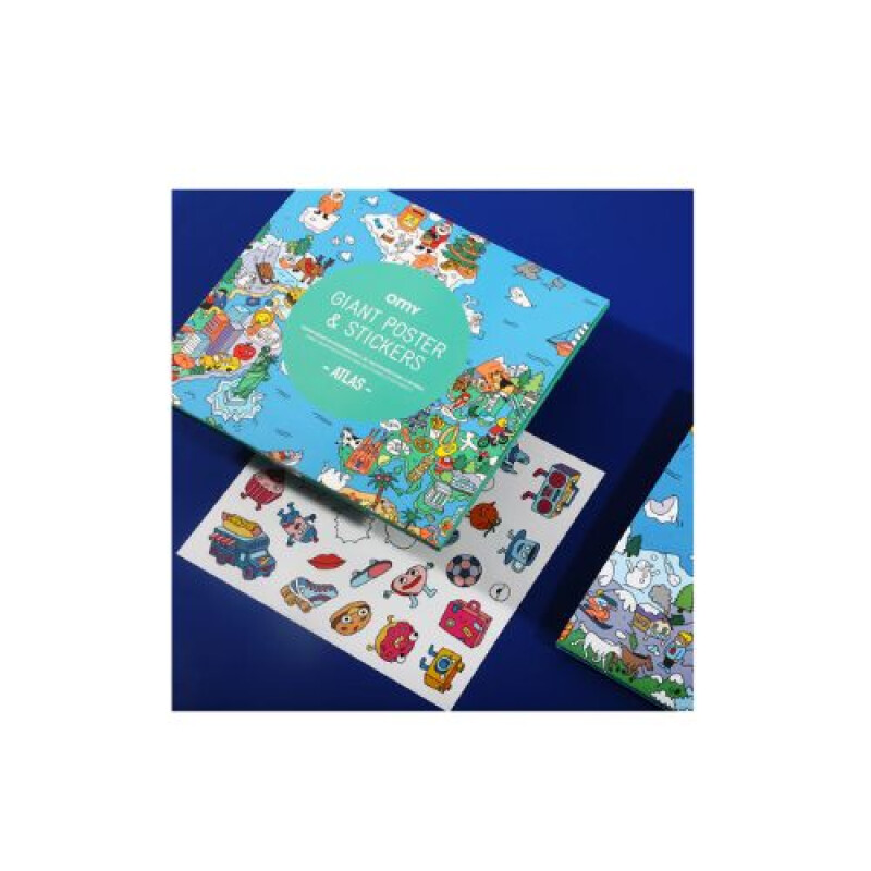 Poster Gigante y Stickers- Atlas Poster Gigante Y Stickers- Atlas