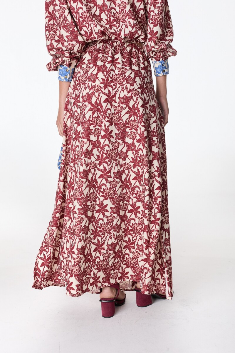 Falda Botanica Estampa Flores