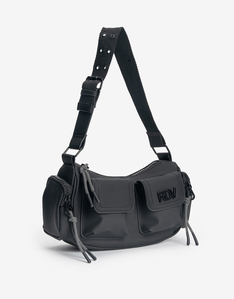 City Engomado Cartera Formato Baguette Rue Du Voyage - Negro
