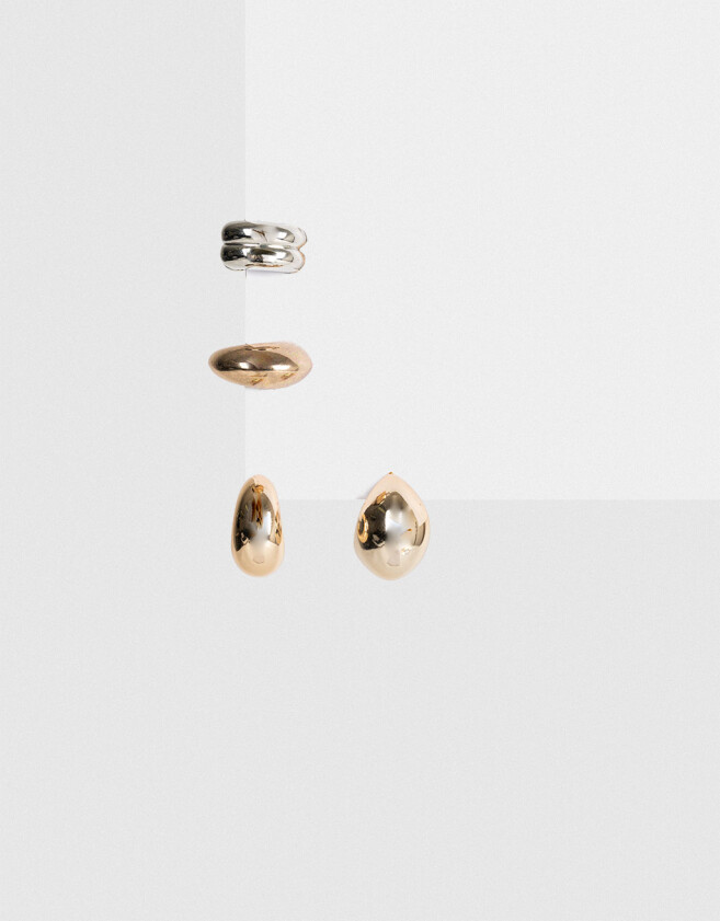 Bijou Cuff Set De Aros - Dorado