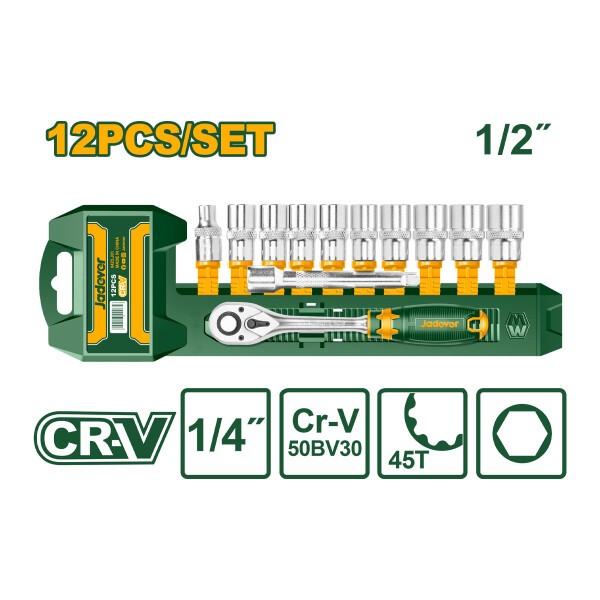 Juego de 12 Dados 1/2" Jadever Juego de 12 Dados 1/2" Jadever