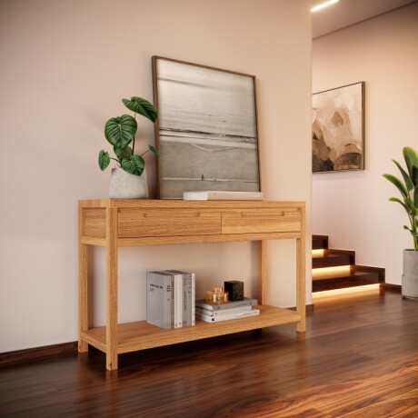 Consola 2 Cajones Nature Rústico Claro U