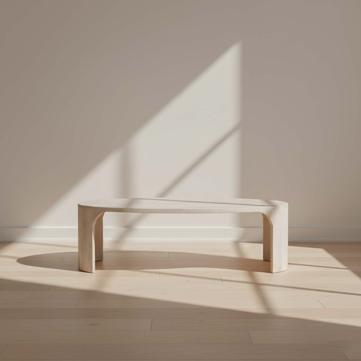 MESA RATONA - MADERA BLANCO OVAL 