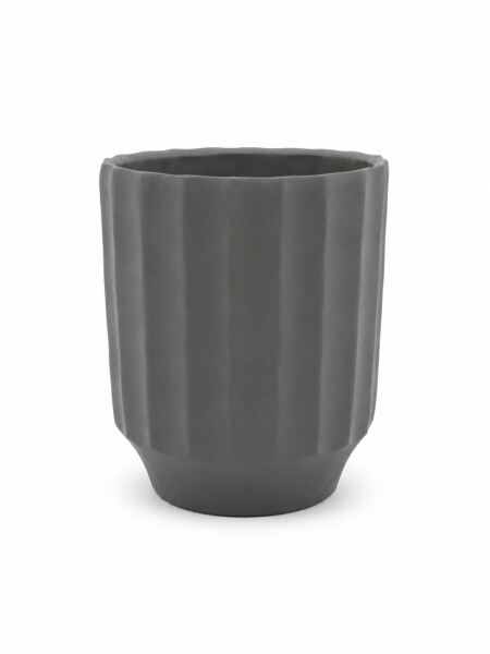 MACETA DE CERAMICA DECORATIVA GRIS