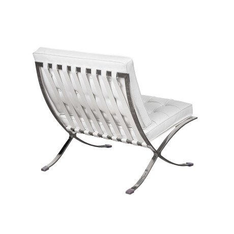 BUTACA C/PUFF PU BLANCO BARCELONA