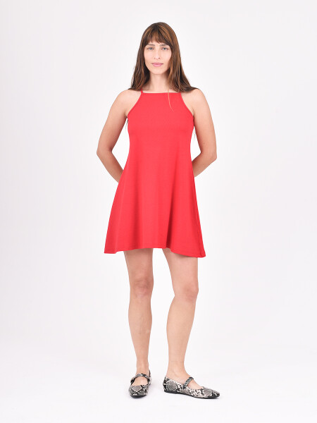 VESTIDO DATCA ROJO OSCURO