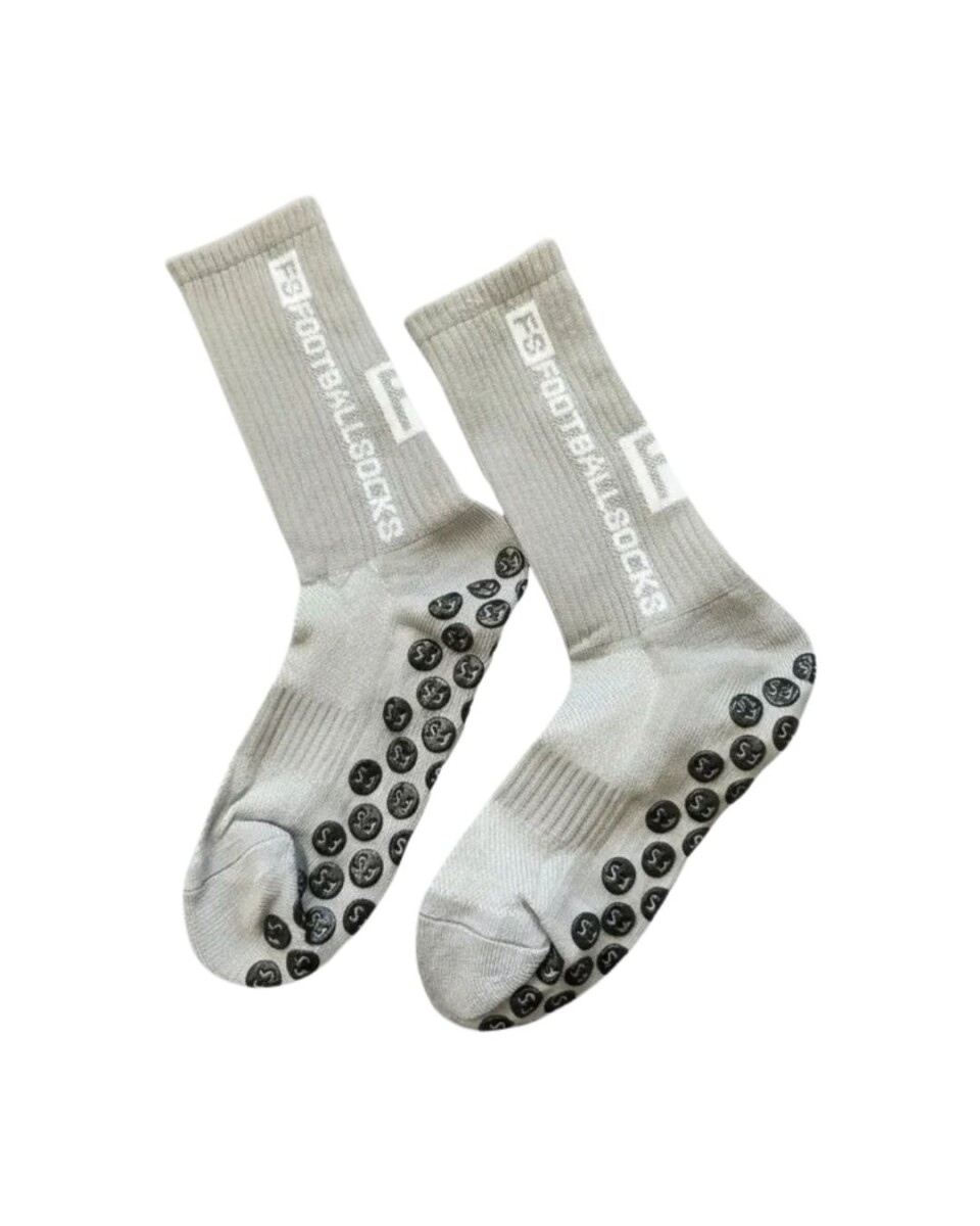Par de Medias Deportivas Antideslizantes para Fútbol FS - Grises 