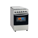 COCINA INOX 3H + DISCO, HORNO ELÉCTRICO – ENCENDIDO - 50x55x83cm. acero inoxidable