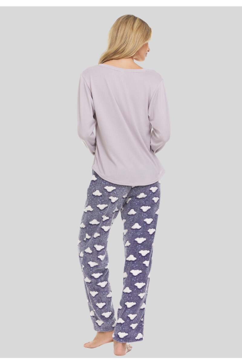 PIJAMA EN FLEECE GRIS