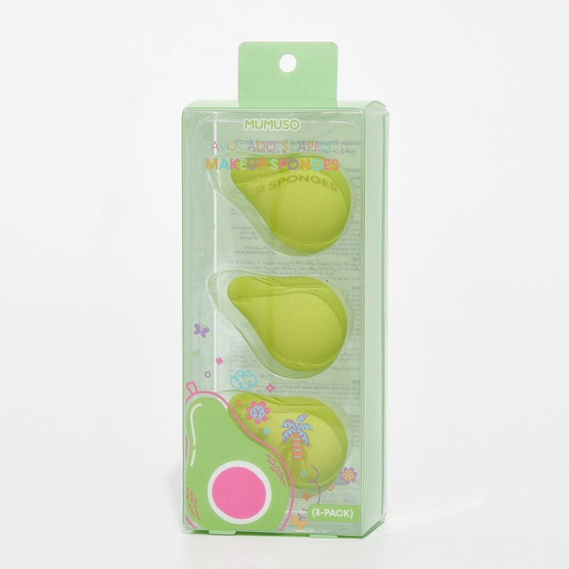 ESPONJAS DE MAQUILLAJE FORMA DE AGUACATE (PACK DE 3) ESPONJAS DE MAQUILLAJE FORMA DE AGUACATE (PACK DE 3)