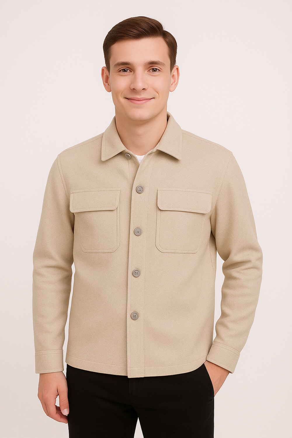 Sobrecamisa Karei Gris Melange Medio