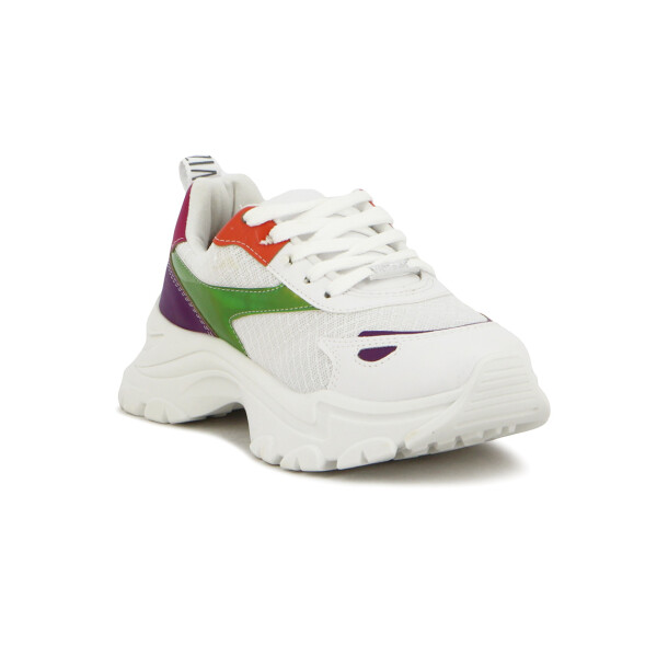 Vizzano Deportivo Casual Acordonado Femenino Blanco-naranja
