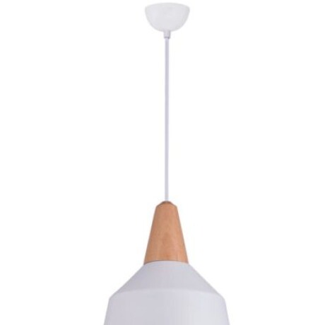 Campana de Aluminio y madera estilo nórdico Blanco