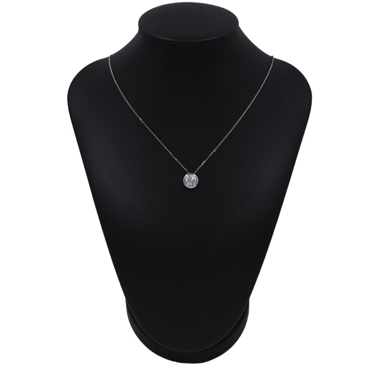 Dije En Oro 18K Blanco Y Zirconia. 
