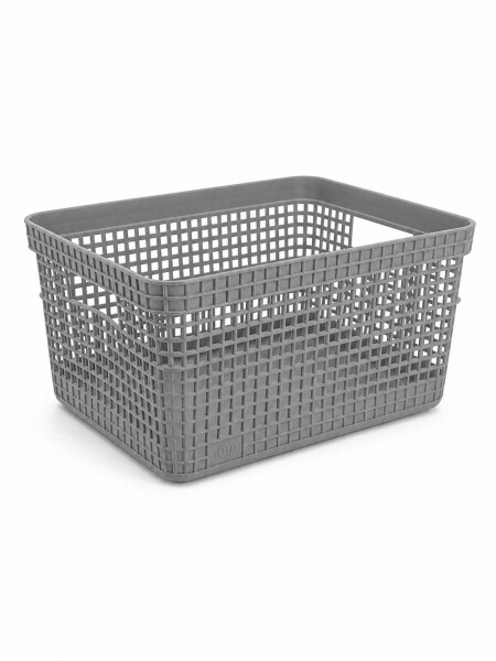 CESTA PLASTICA GRIS