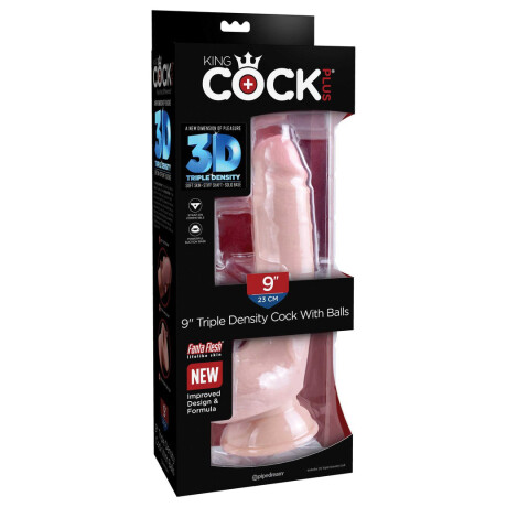 Dildo King Cock Plus 9" Triple Density Cock with Balls Dildo King Cock Plus 9" Triple Density Cock with Balls