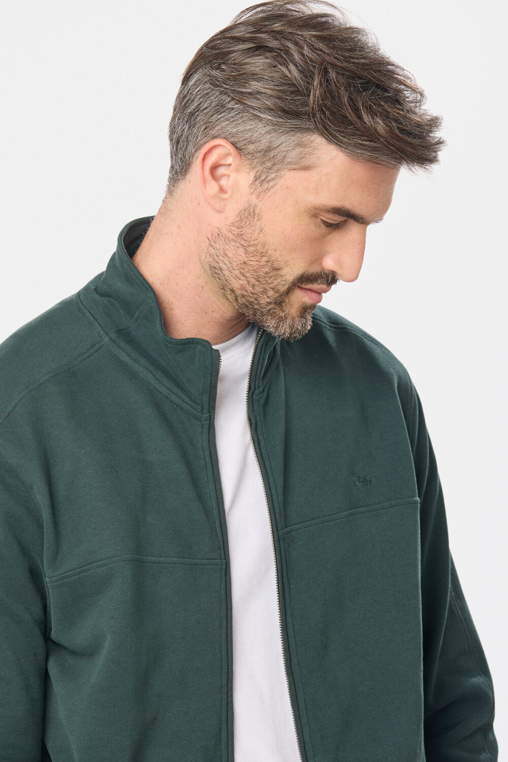 CAMPERA DE FELPA CUELLO ALTO Verde