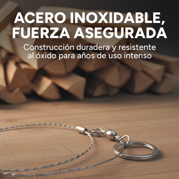 Sierra De Cuerda Manual Para Exteriores De 1 Metro Camping Color Plateado