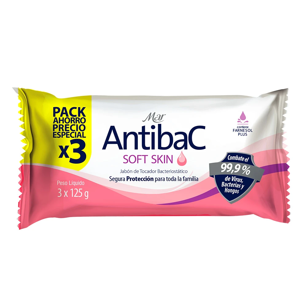 MAR ANTIBAC JABON SOFT SKIN X 3 UNID