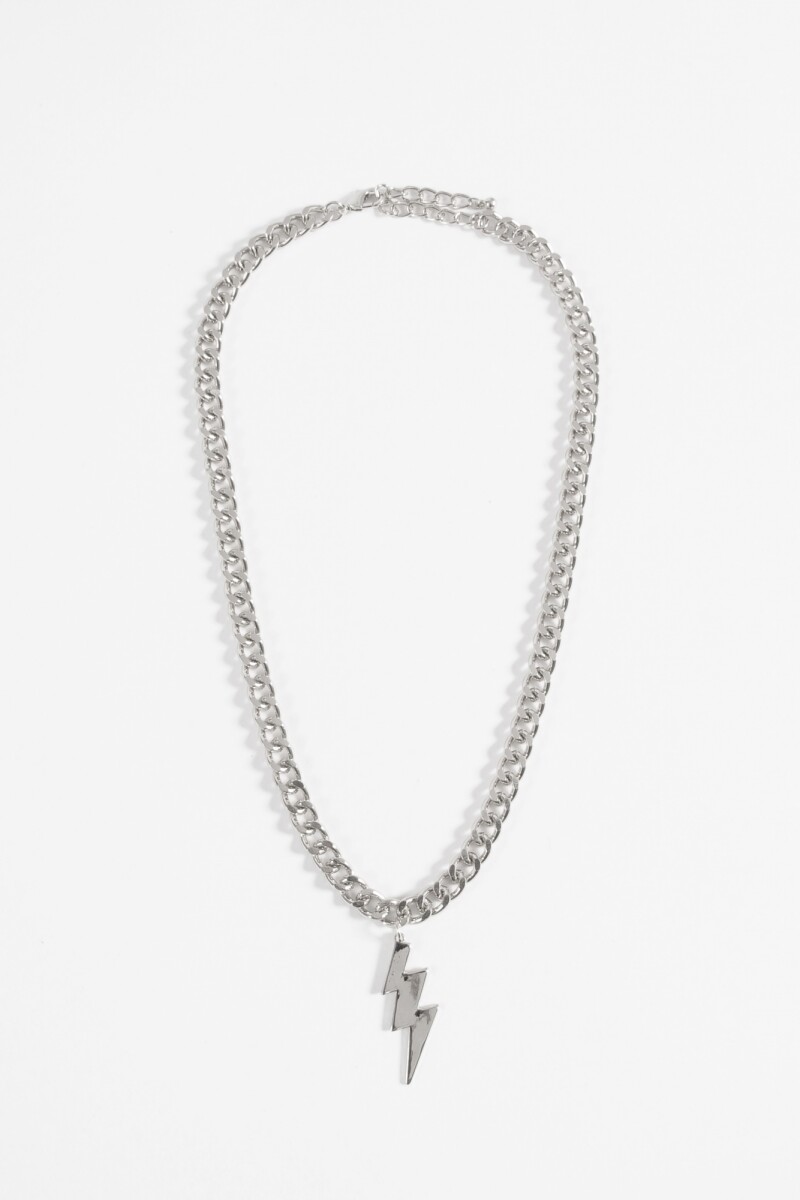 Collar rayo plateado
