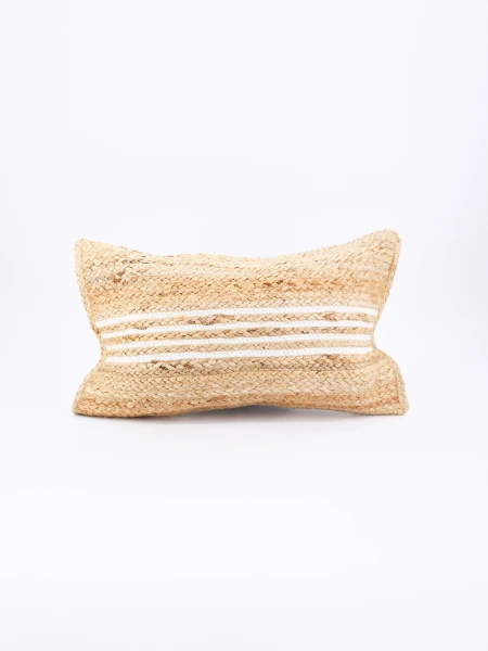 FUNDA DE ALMOHADON YUTE BEIGE