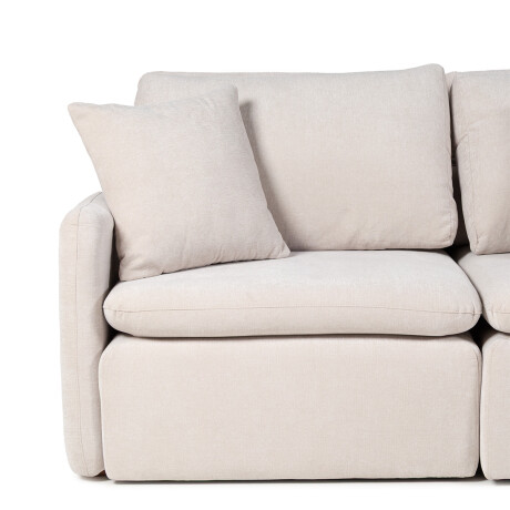 Sofá Modular Audax (Retráctil) - Tela Microfibra - 3 módulos FX4-10 (Beige)