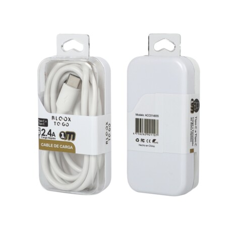 Cable De Datos Bloox Acc014655 To Go Usb C A Usb C 100Cm Ub BLANCO