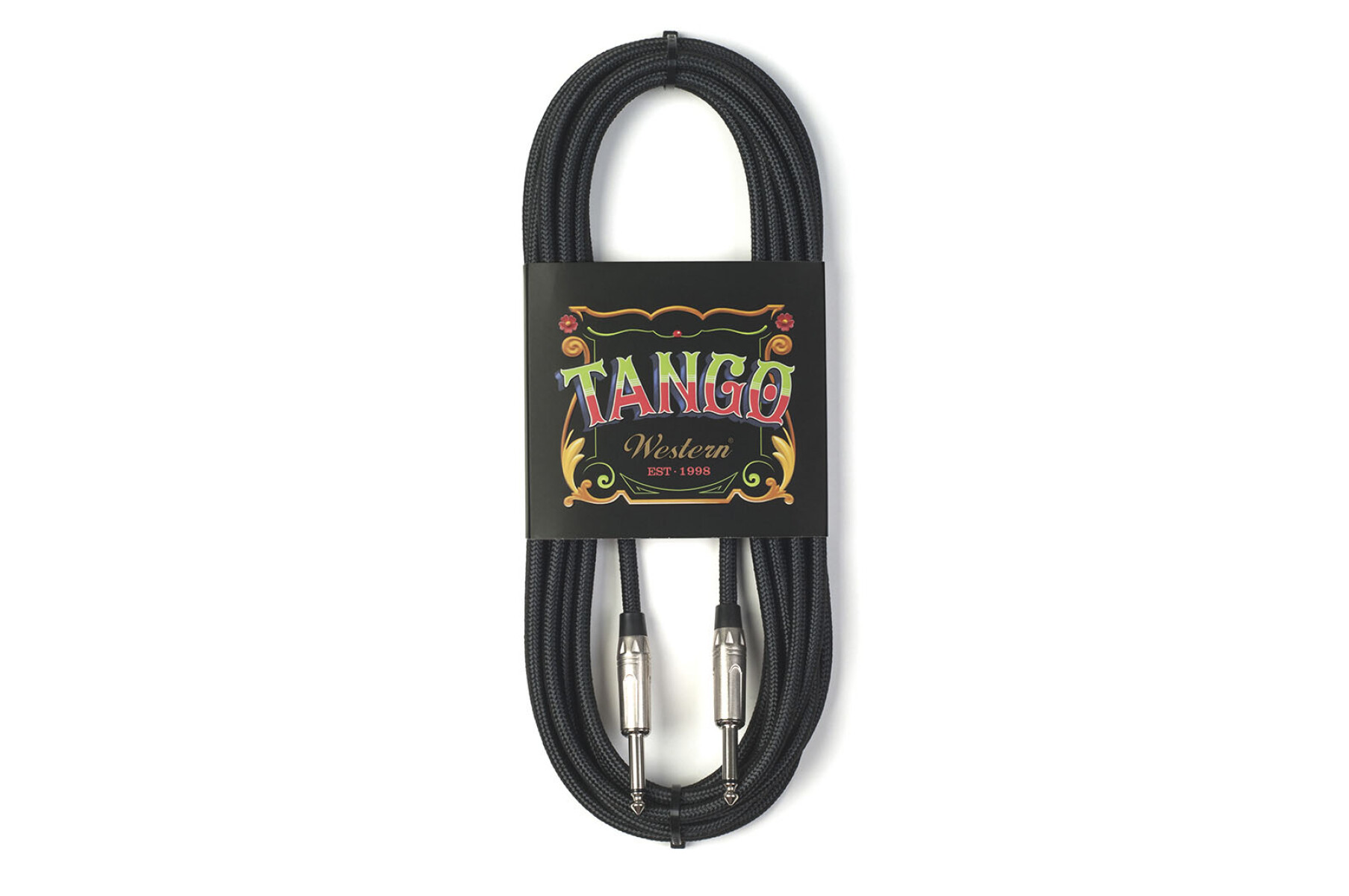 Cable Western Plug Mono 6 mts tela negro Tango Recto-recto 