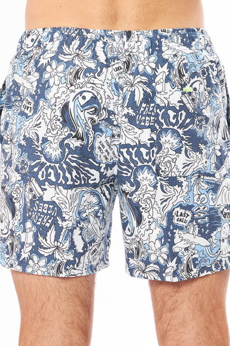 SHORT ZASKE RUSTY Azul