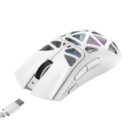 Mouse Havit Gaming Series Ms1042wb Blanco Inalambrico 3 Modos Mouse Havit Gaming Series Ms1042wb Blanco Inalambrico 3 Modos